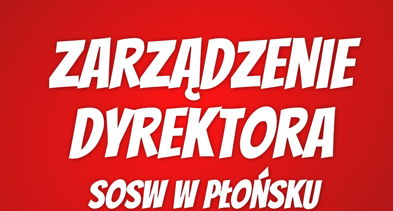 Zarządzenie dyrektora - napis